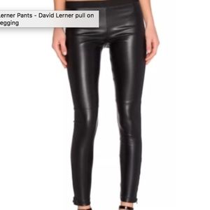 David Lerner Faux Leather Zip up Leggings